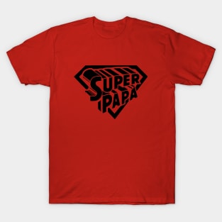 Super Papa Superhero Sign T-Shirt